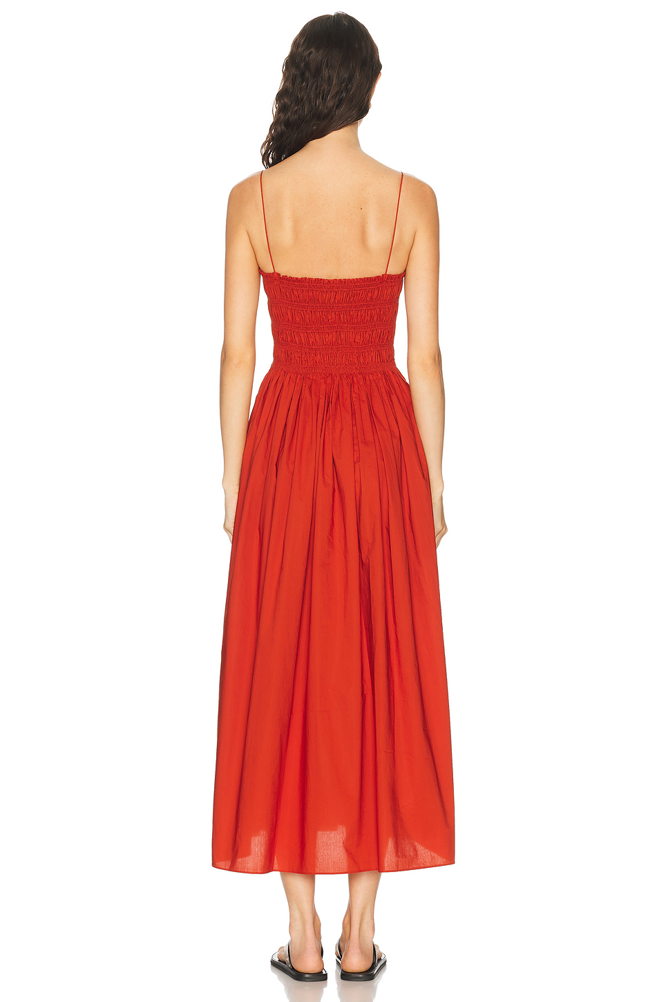 Shirred Bodice Organic Cotton Maxi Dress