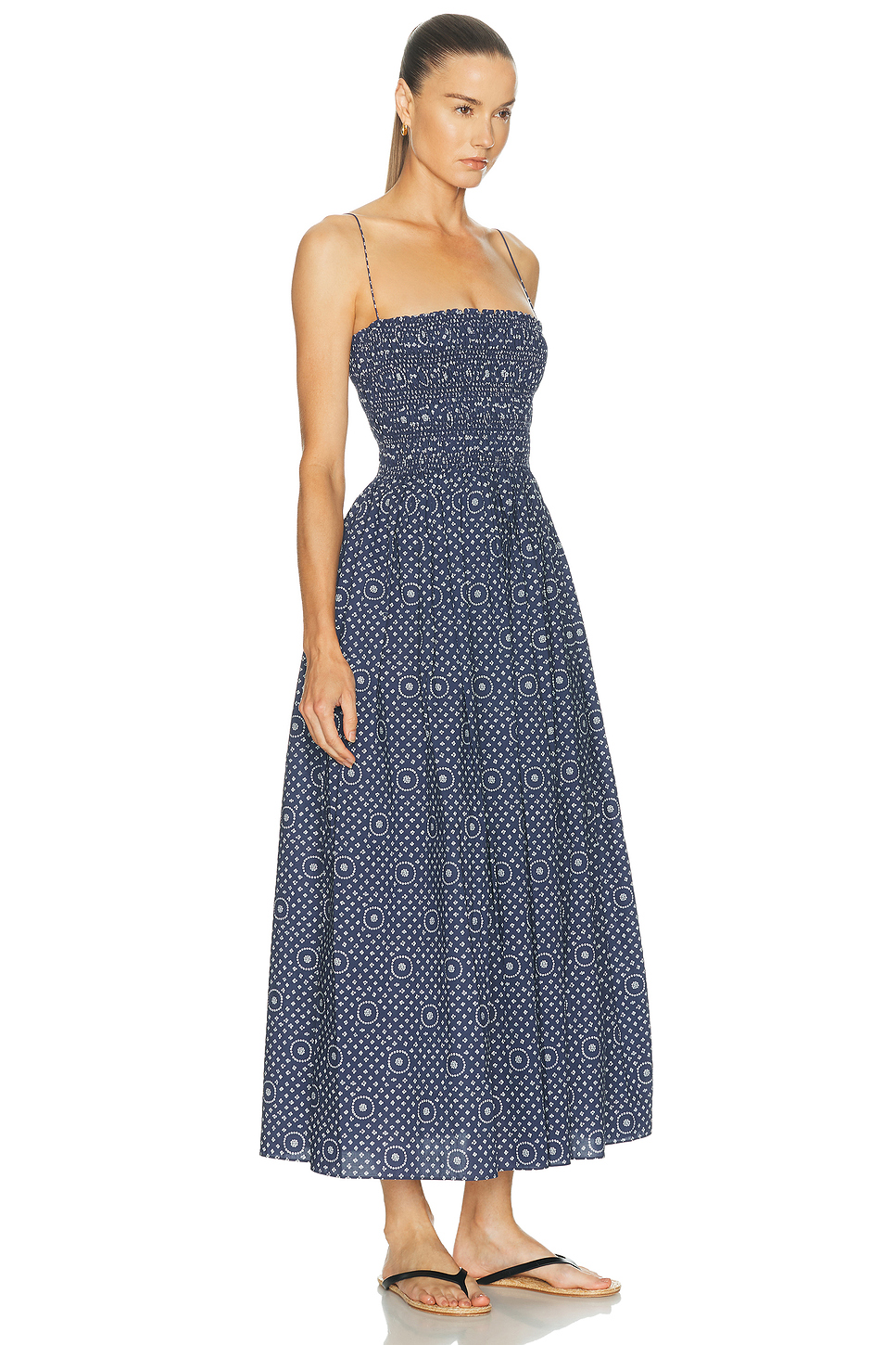 Shirred Bodice Poplin Dress