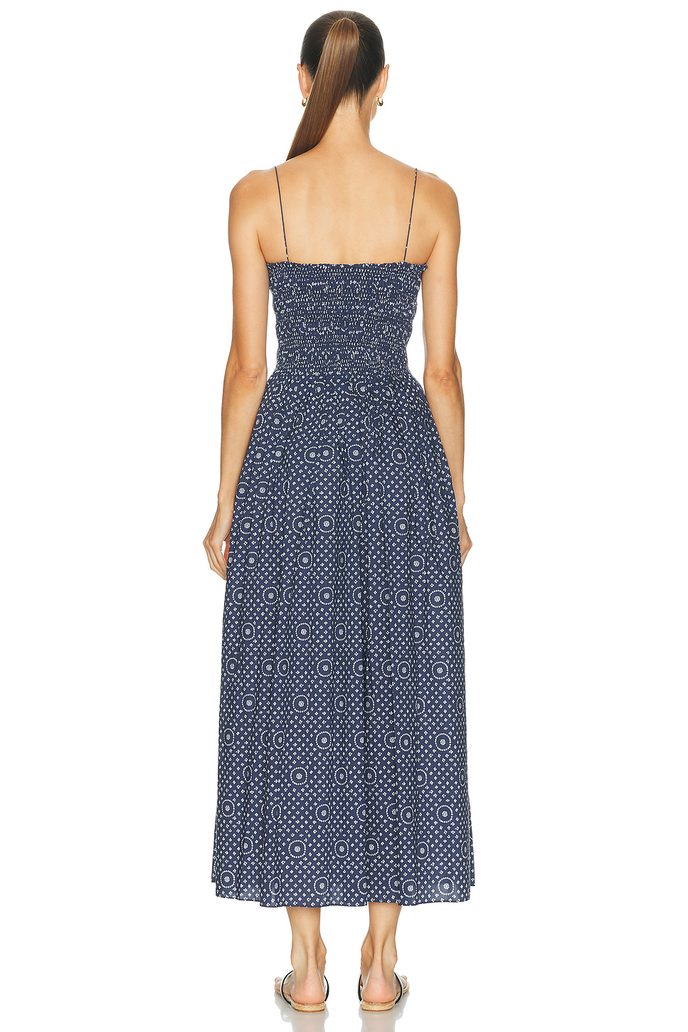 Shirred Bodice Poplin Dress