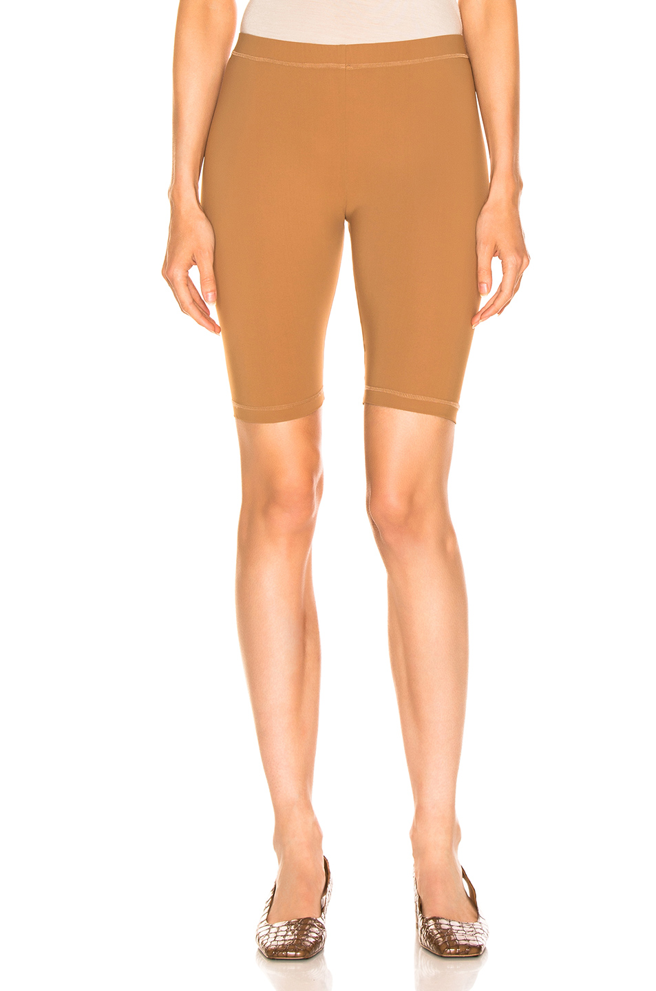 image 1 of nanushka biker shorts in brown