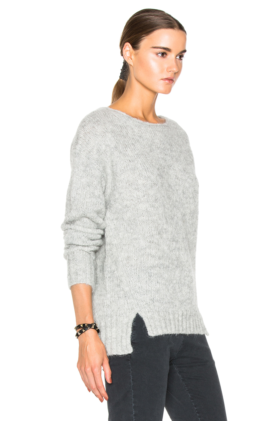 image 3 of nili lotan over sized pullover sweater in pebble