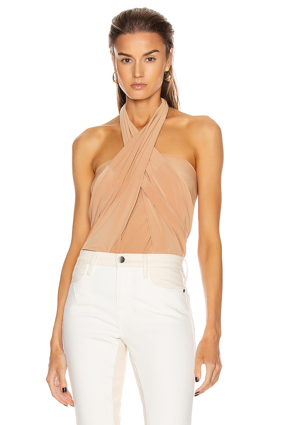 image 1 of norma kamali all in one bodysuit in nude