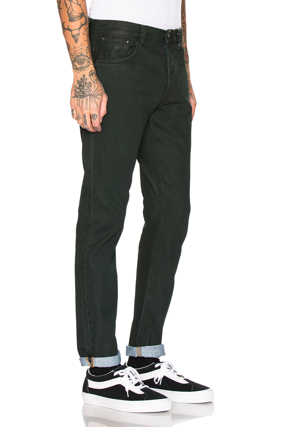 nudie jeans green fearless freedie – army coated | fwrd