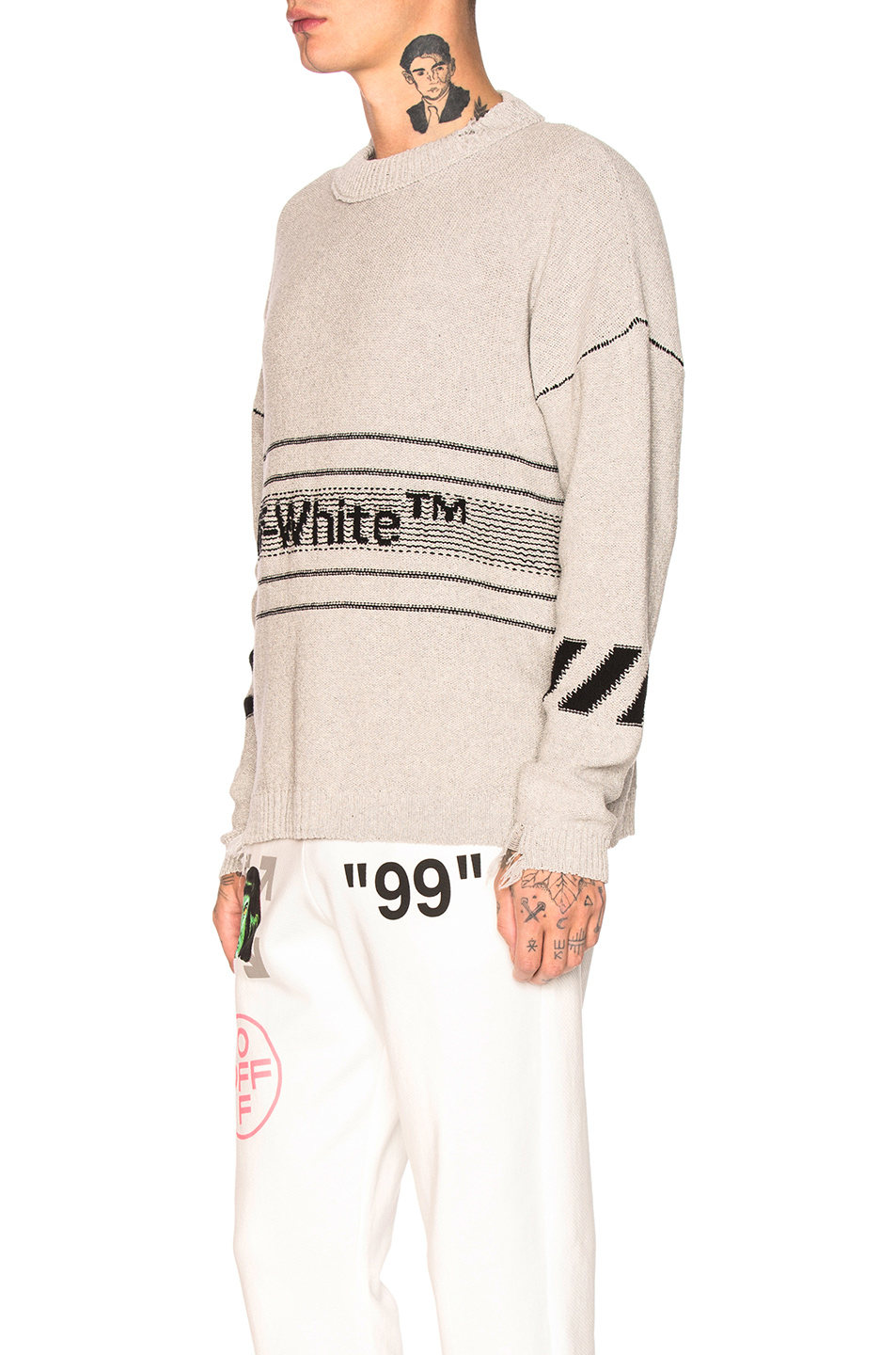 off-white off-white 棉质毛衣 – medium grey | fwrd