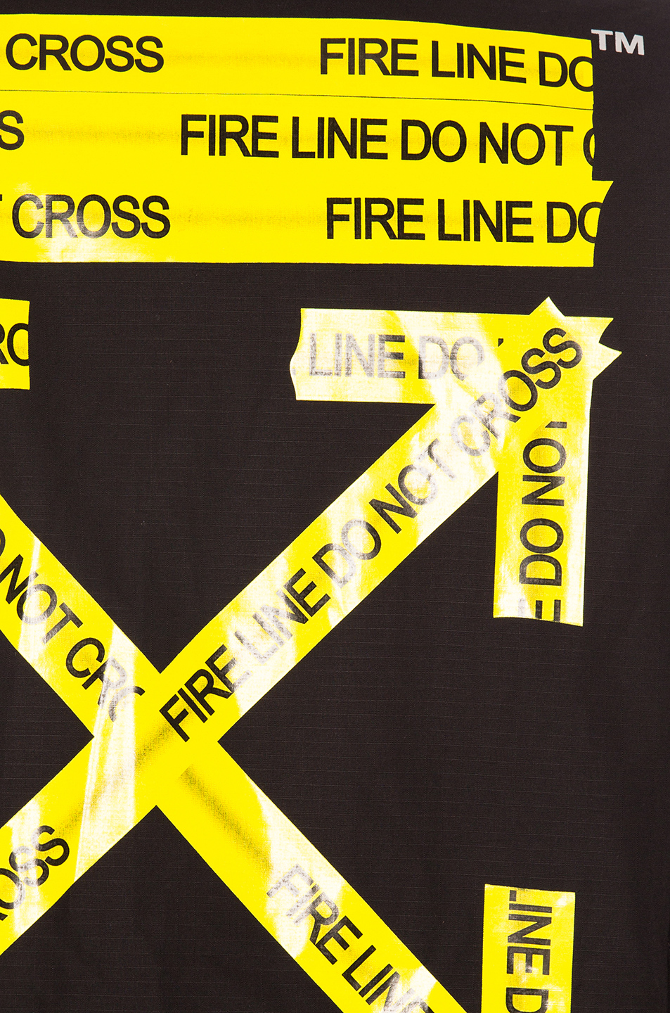 image 7 of off-white firetape field jacket in black