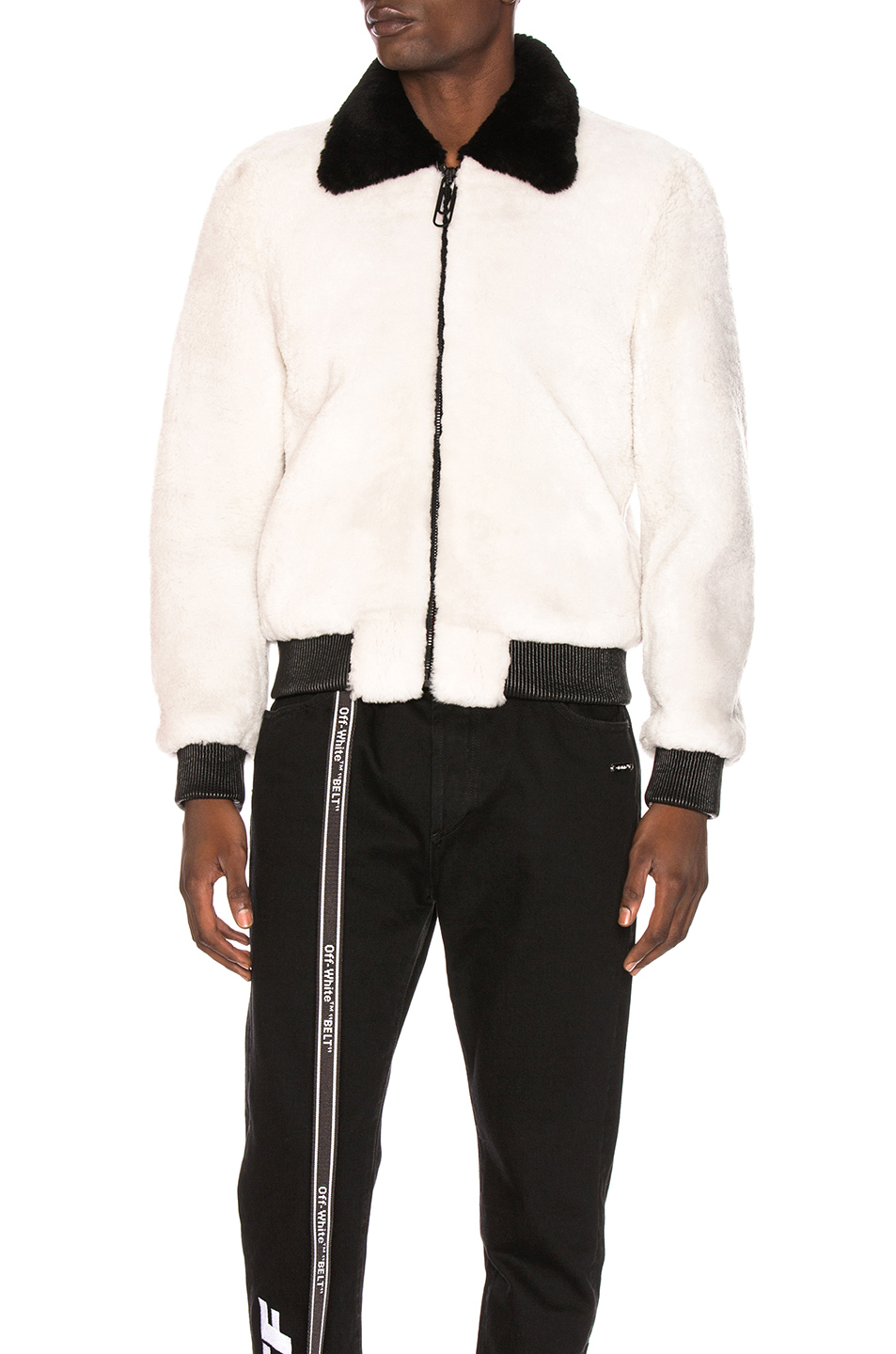lamb shearling bomber