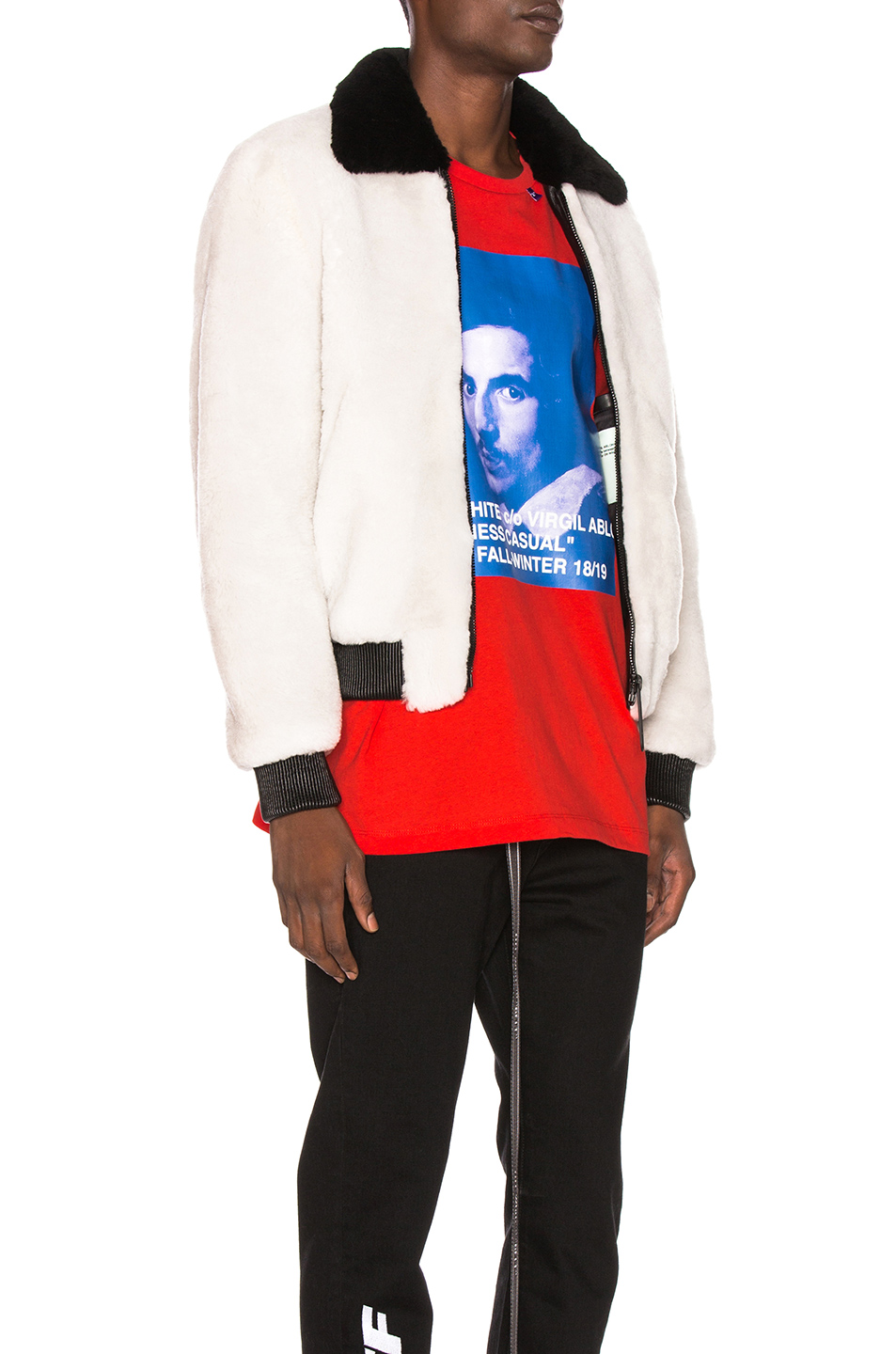 lamb shearling bomber