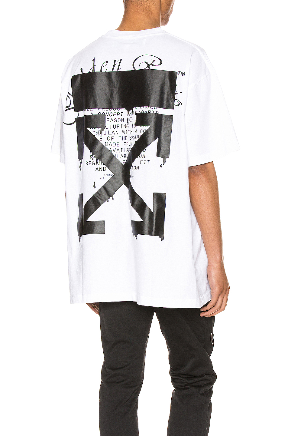 image 1 of off-white dripping arrows tee in white & black