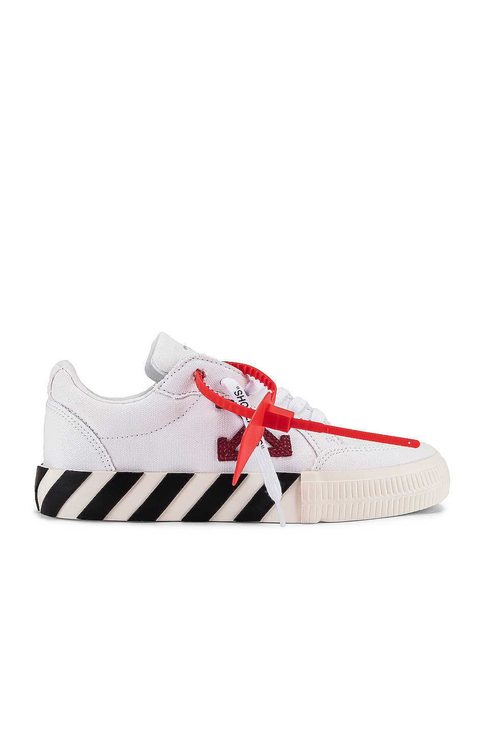 image 1 of off-white canvas arrow low vulcanized sneaker in