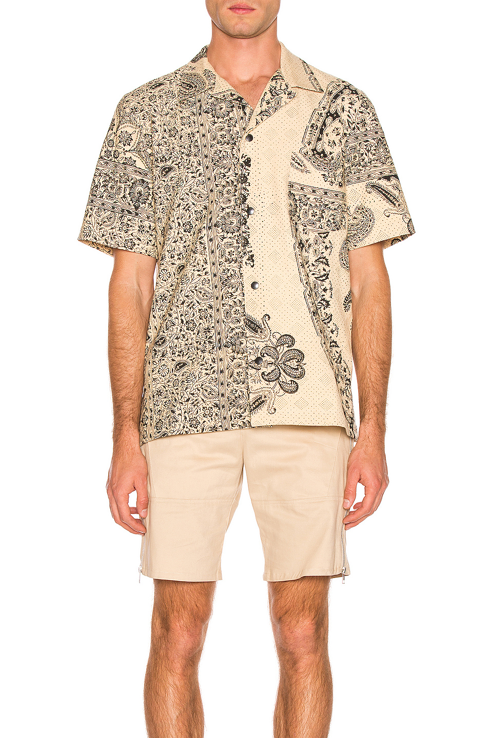 image 1 of paria farzaneh monochrome print hawaiian shirt in