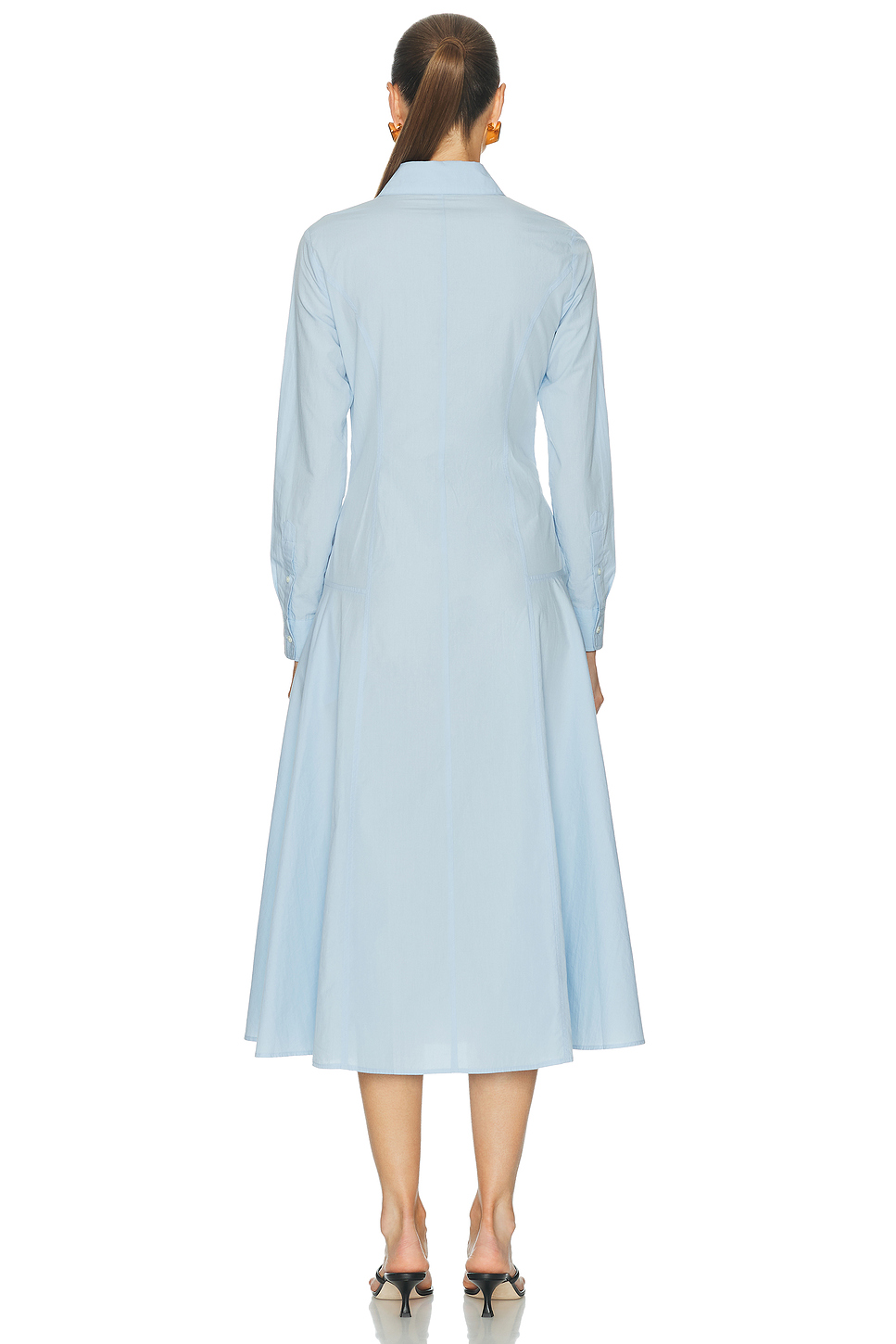 Long Sleeve Poplin Shirt Dress