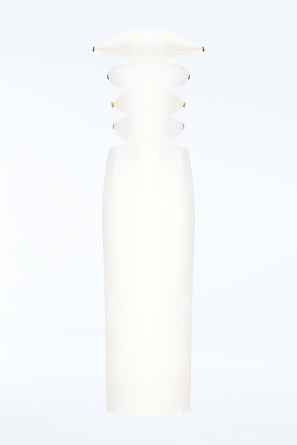 Elettra Cut-Out Waist Taffeta Gown
