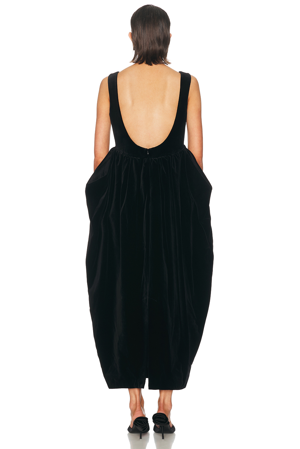 Cotton Velvet Sculptural Gown