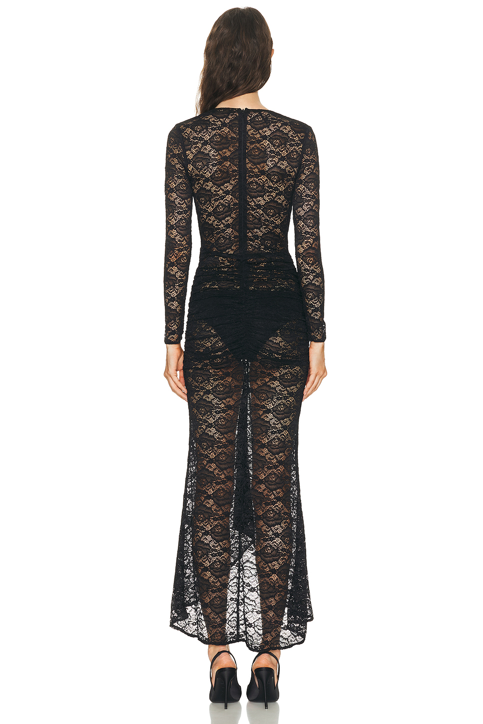 Nelli Sheer Lace Long Sleeve Maxi Dress