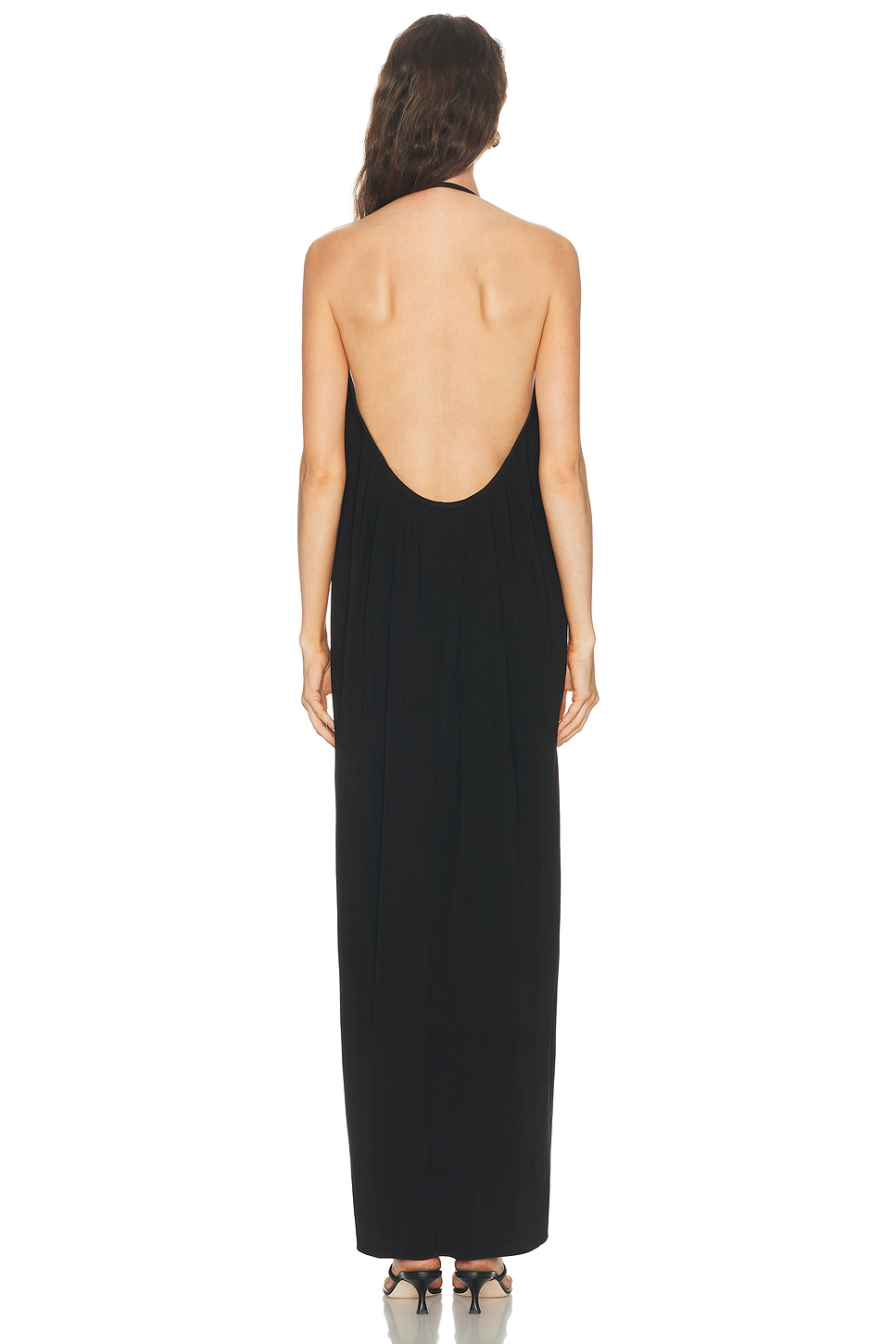 Vashti Halter Deep V Crepe Maxi