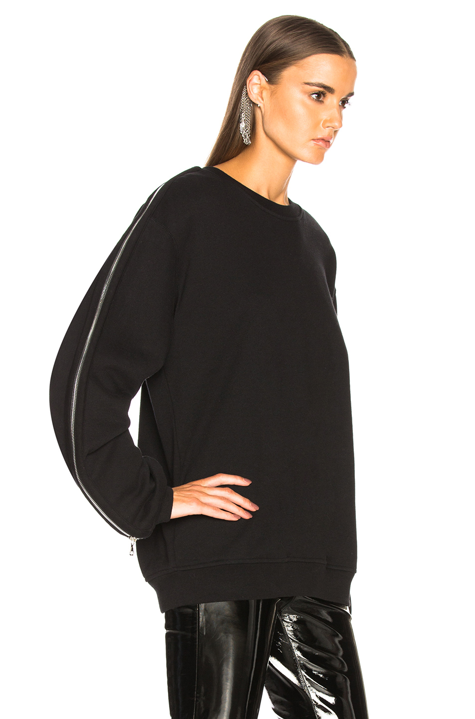 rta zipper detail crewneck sweatshirt – widow | fwrd