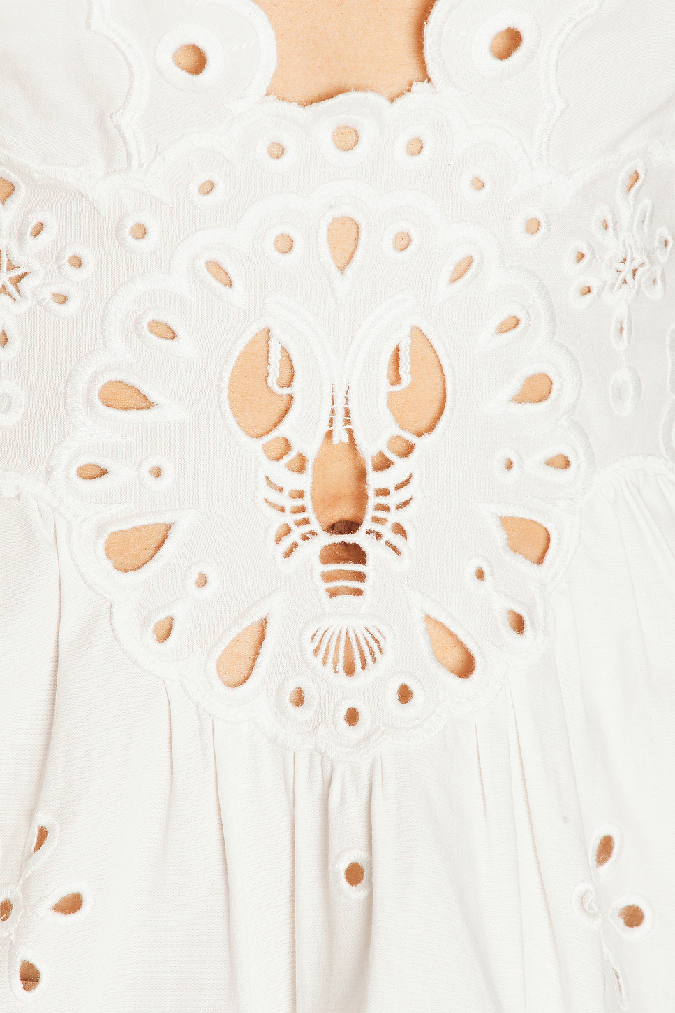 Eyelet Poplin Halter Mini Dress