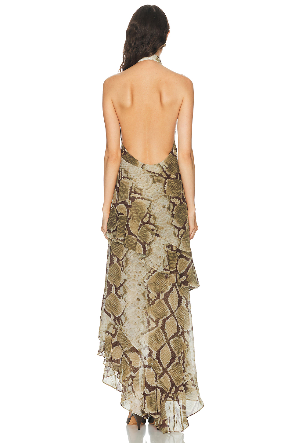Nevae Chiffon Halter Maxi Dress