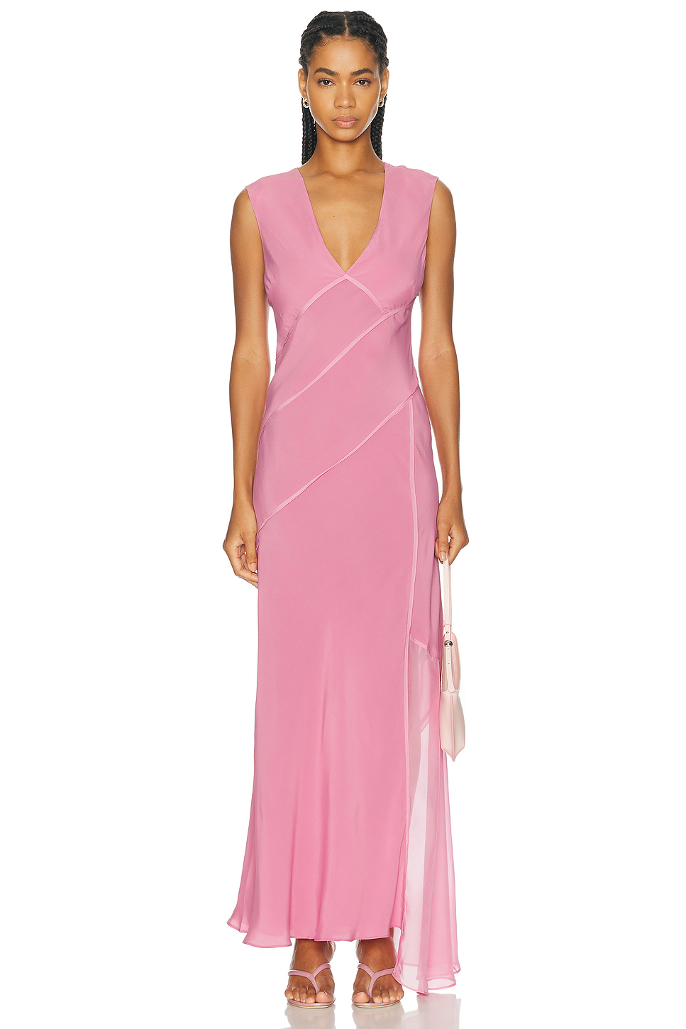 Panelled Satin Occasion Gown