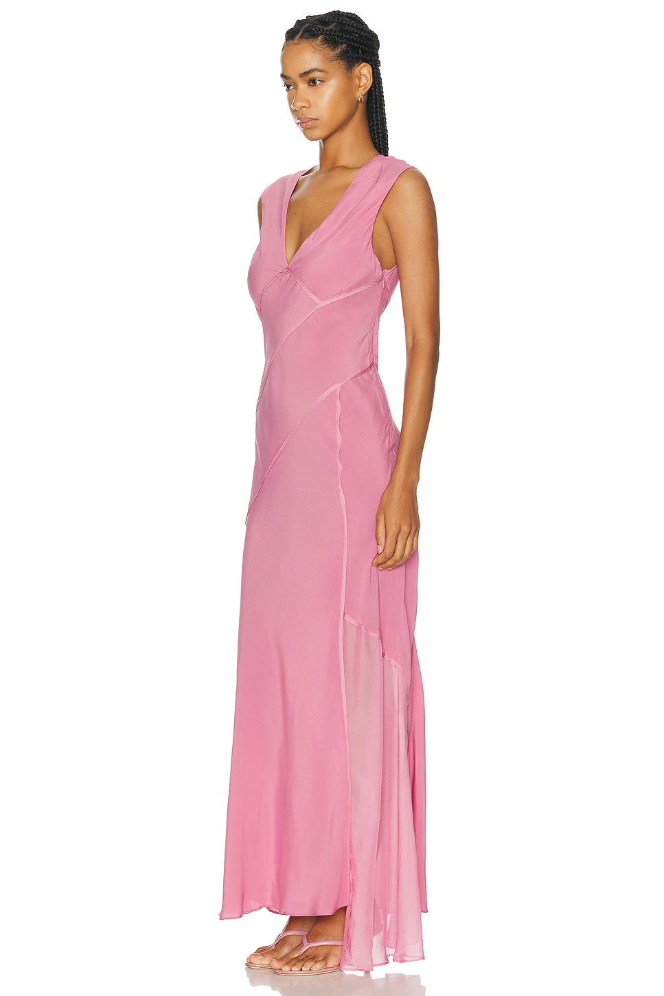 Panelled Satin Occasion Gown