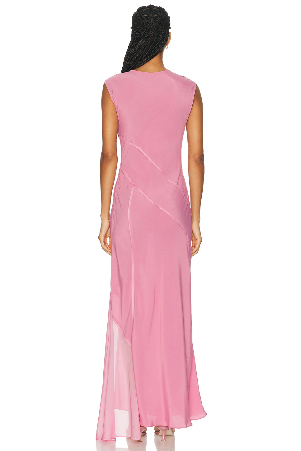 Panelled Satin Occasion Gown