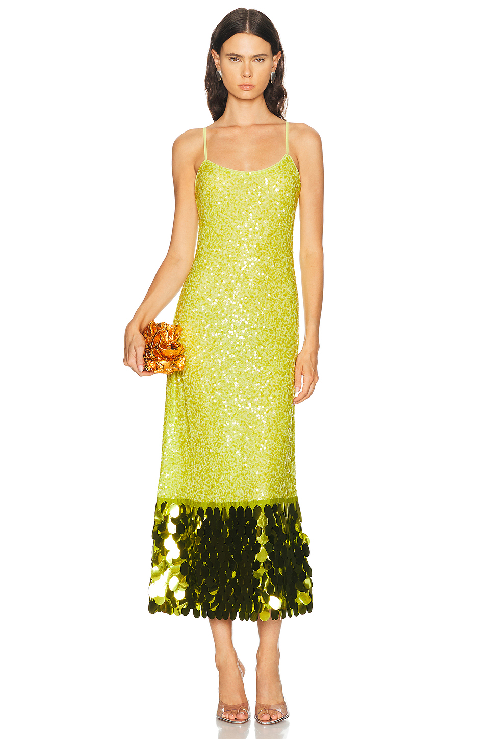 Imogen Sequin Mesh Midi Dress