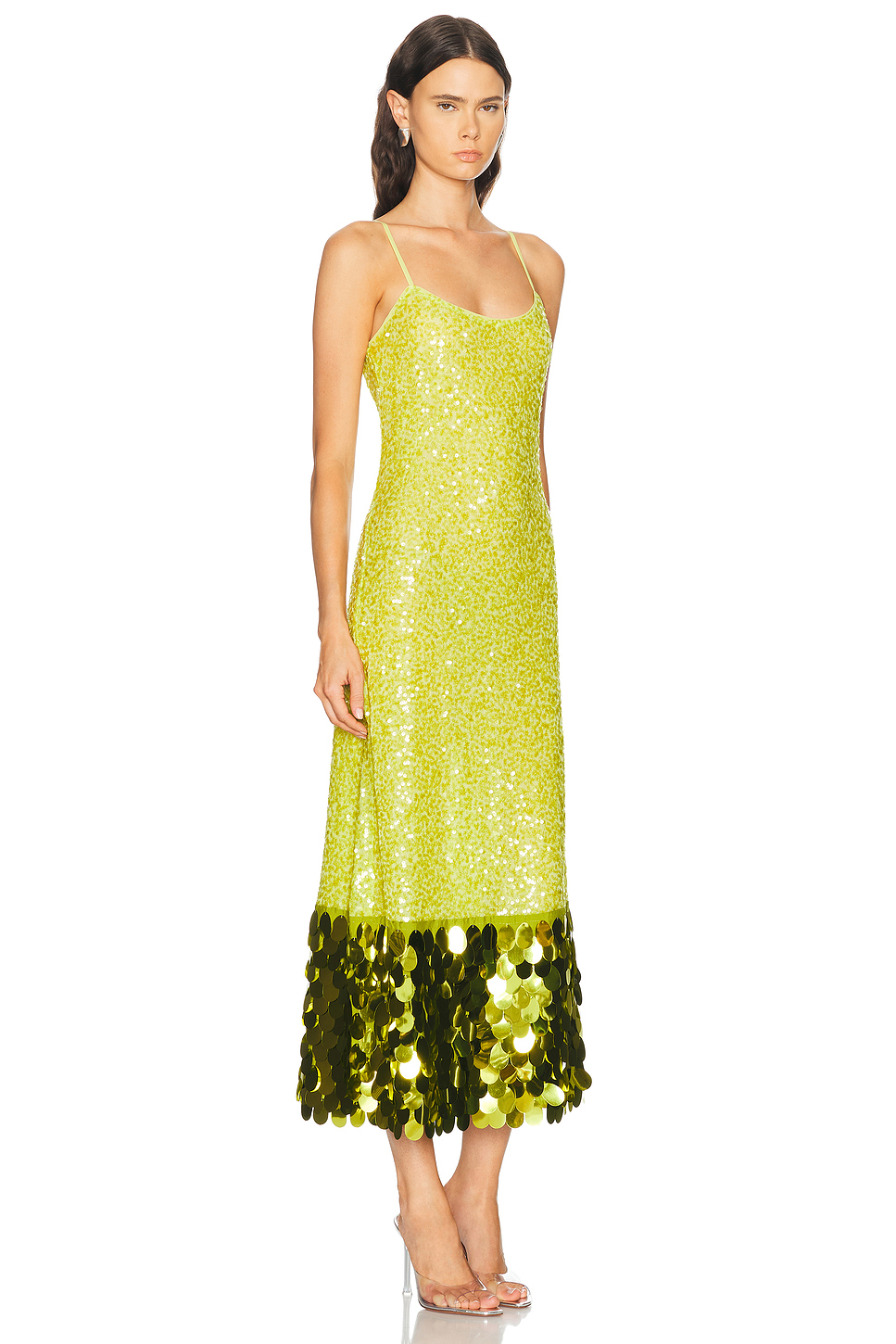 Imogen Sequin Mesh Midi Dress