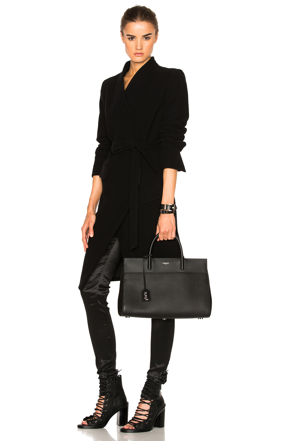 图象6 saint laurent rive gauche medium cabas – black