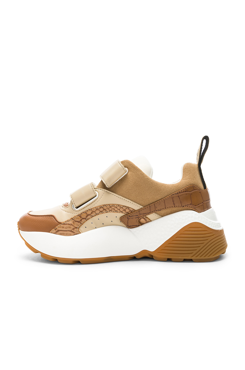 image 5 of stella mccartney eclypse velcro strap sneakers in tan