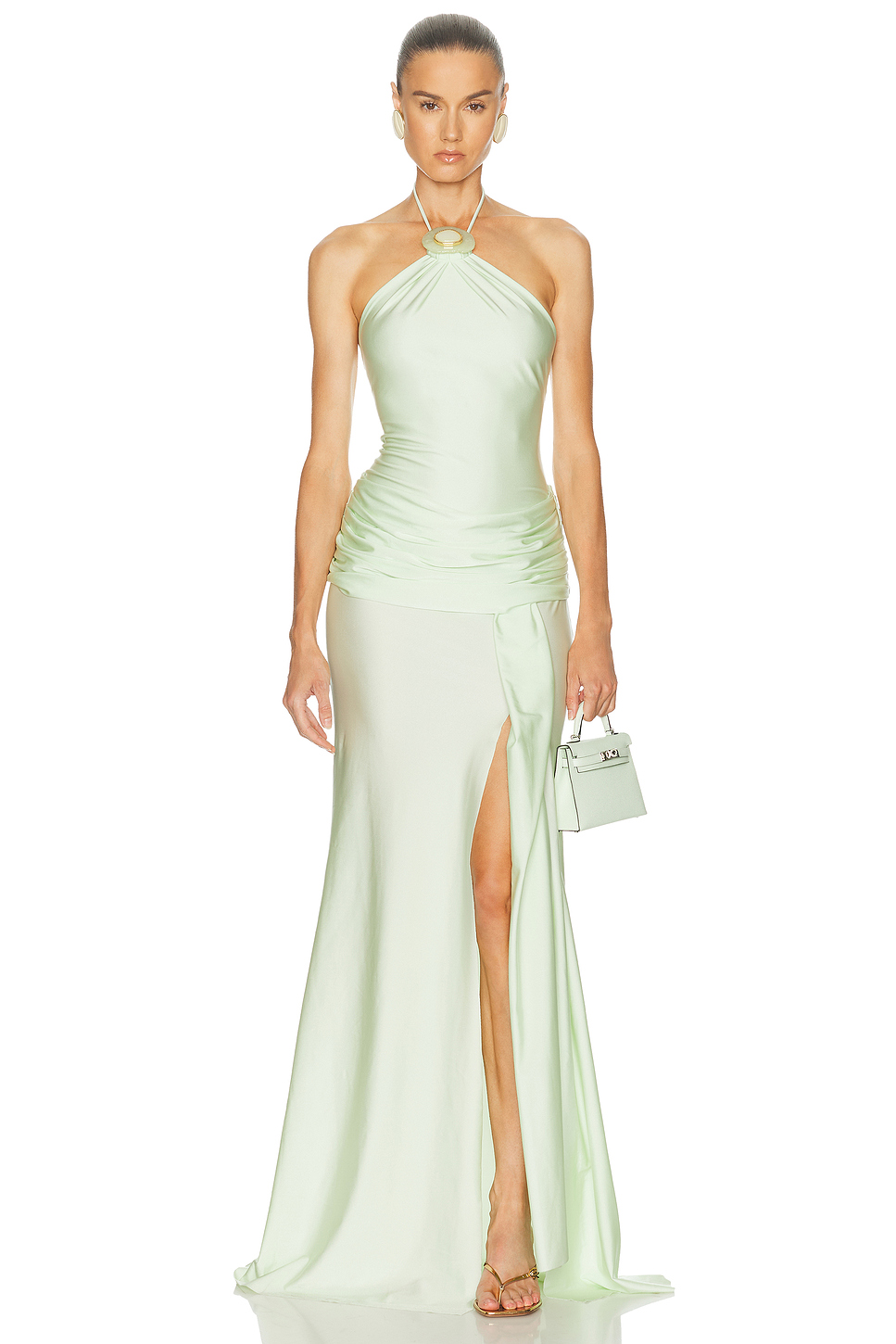 Valentine Halter Maxi Dress in Heavyweight Stretch Jersey