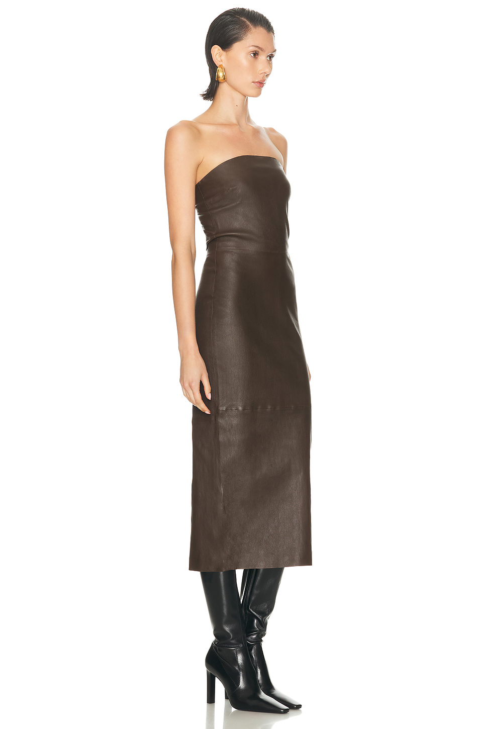 Lambskin Tube Midi Dress