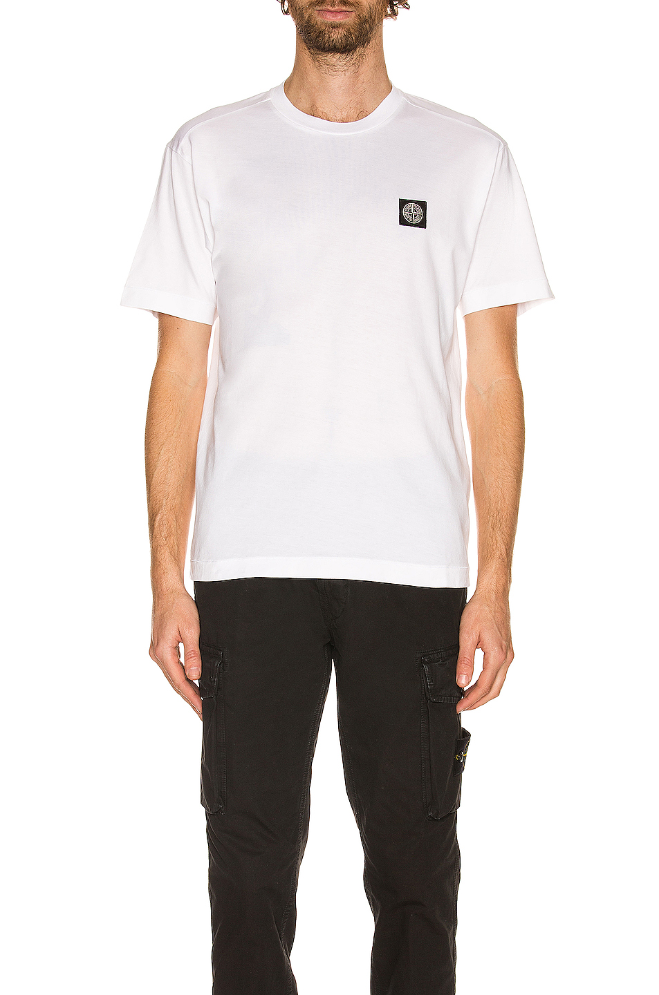 image 4 of stone island short sleeve tee in white