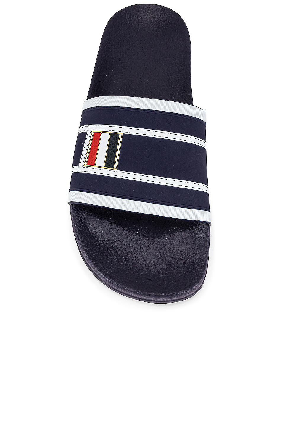 image 4 of thom browne trompe loeil printed rubber pool slide in