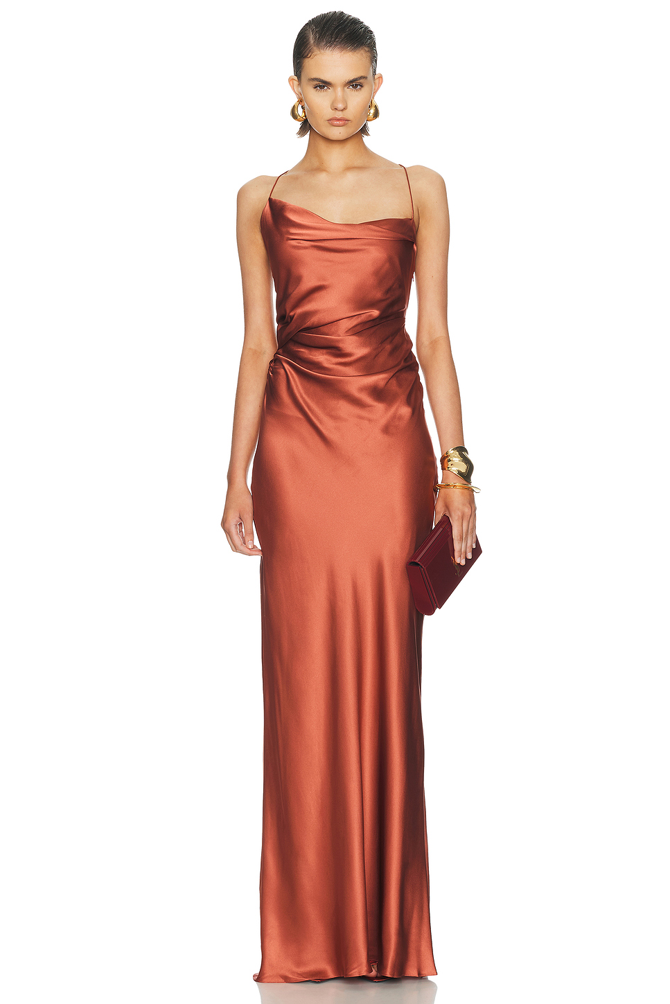 Cowl Bias Silk Gown