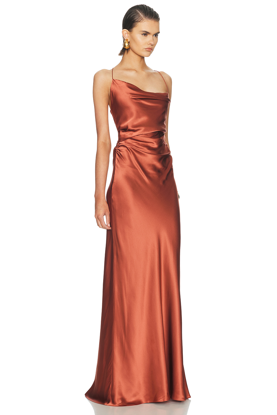 Cowl Bias Silk Gown