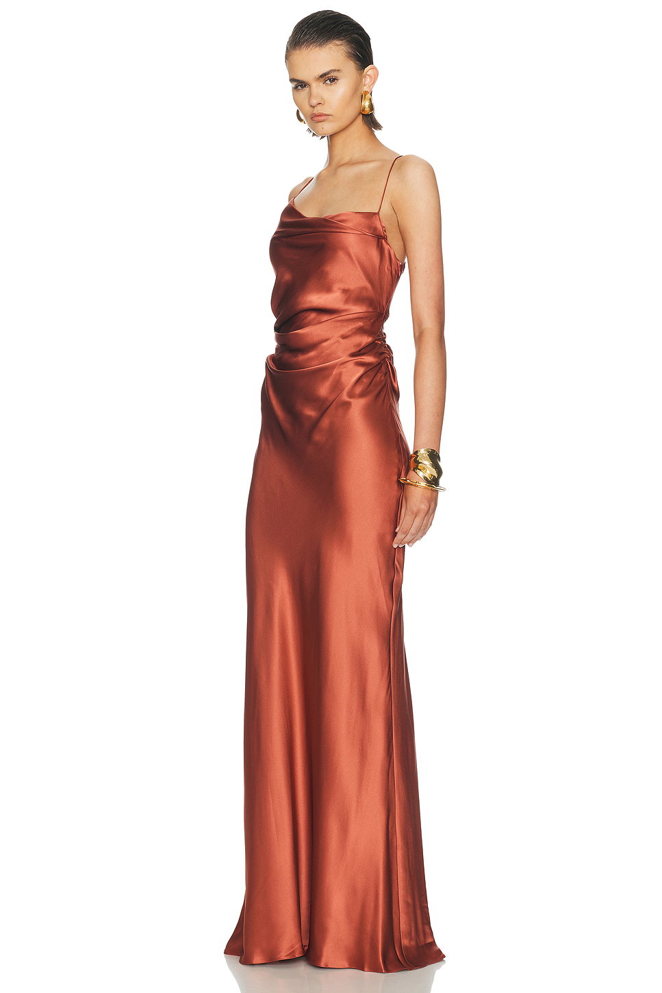Cowl Bias Silk Gown