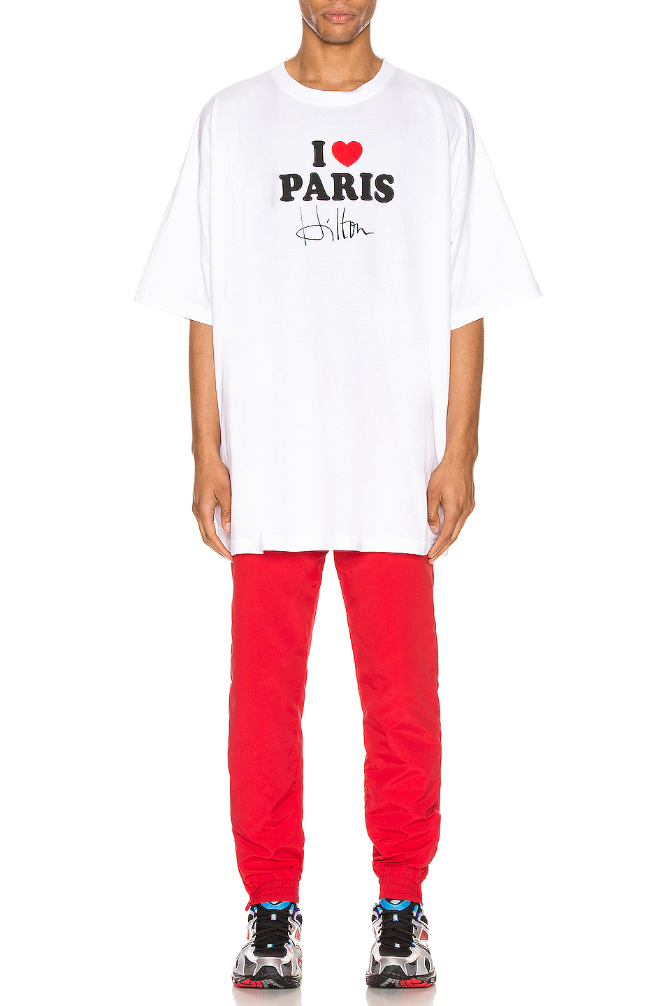 image 4 of vetements i love paris tee in white