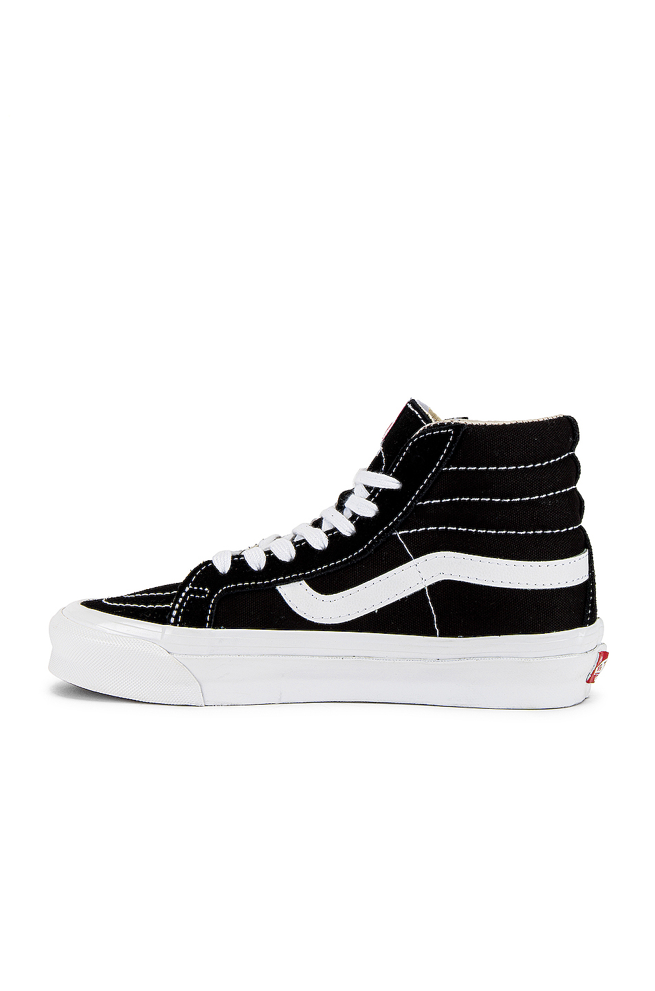 image 5 of vans vault og sk8-hi lx in black & true white