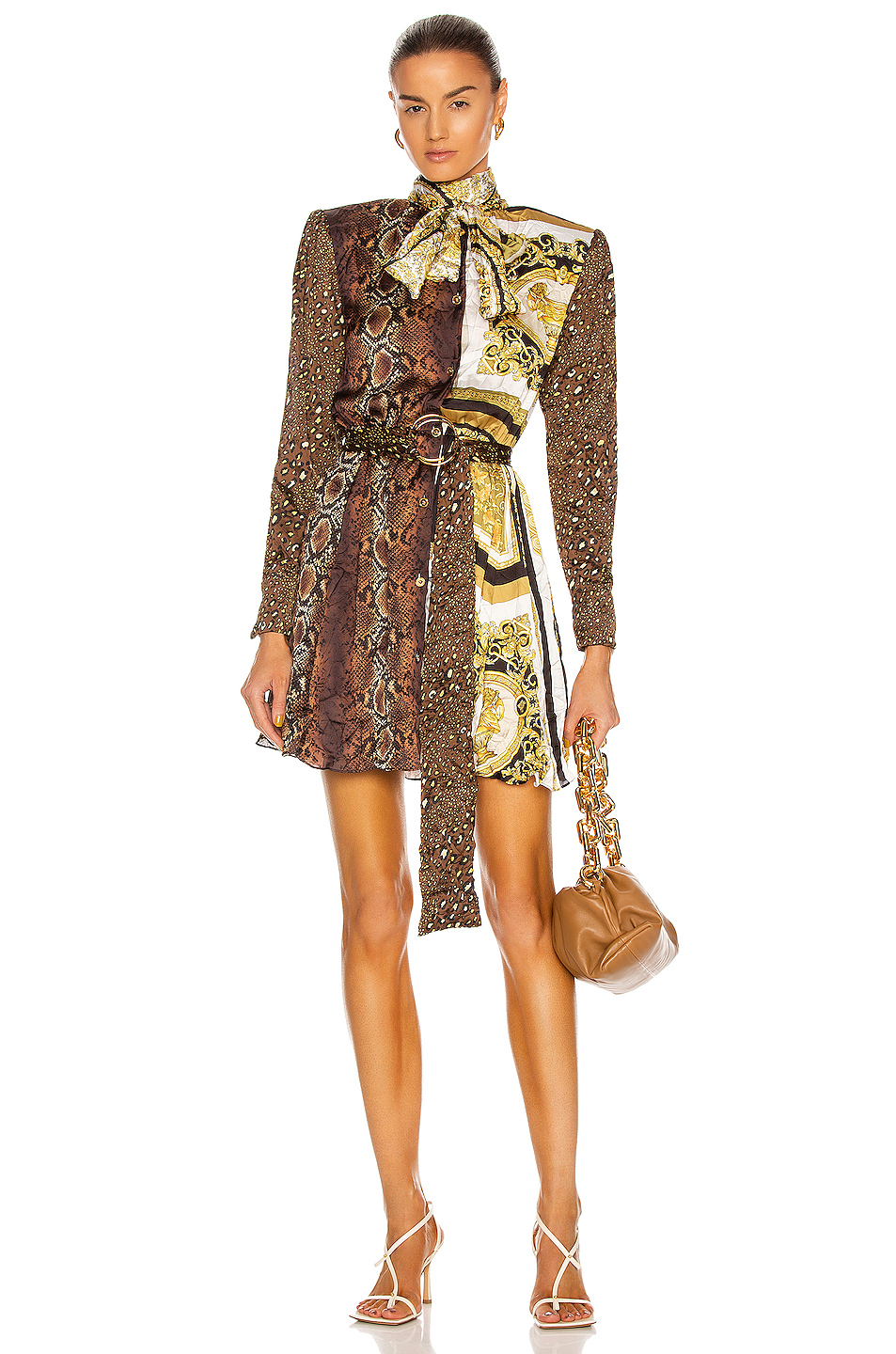 versace 裙子 – white & gold | fwrd