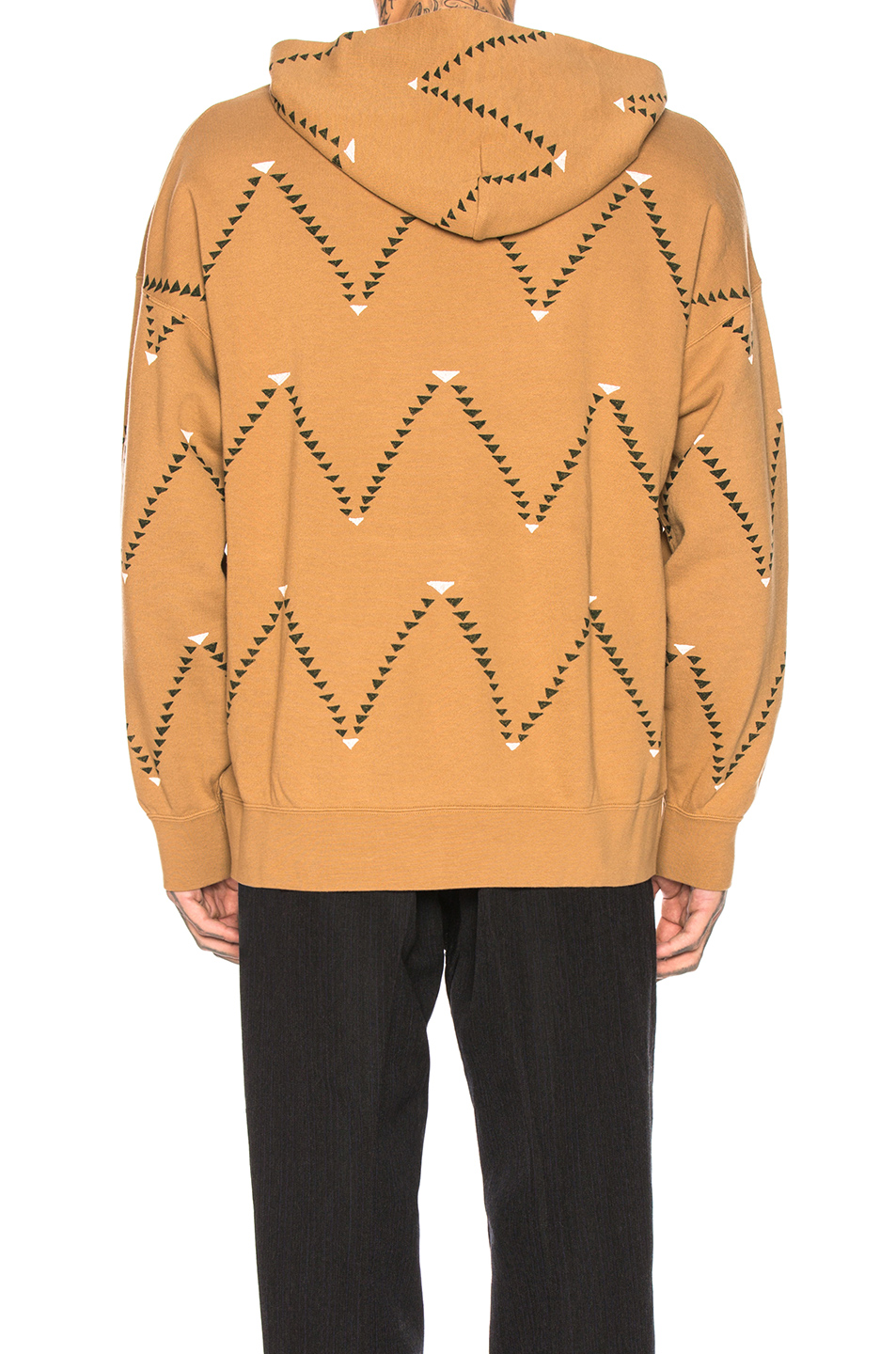 image 3 of visvim jumbo hoodie all over in camel