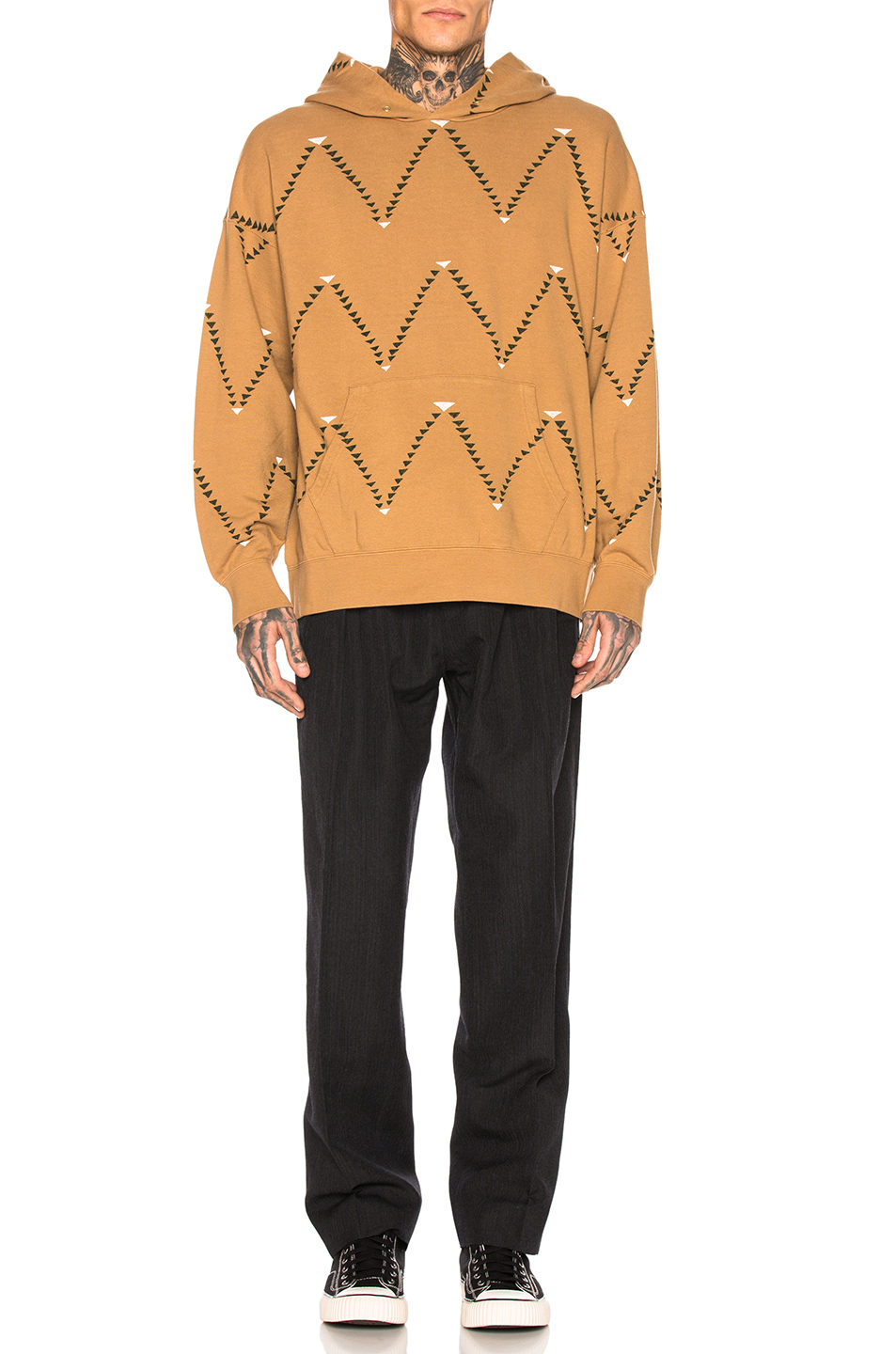 image 4 of visvim jumbo hoodie all over in camel