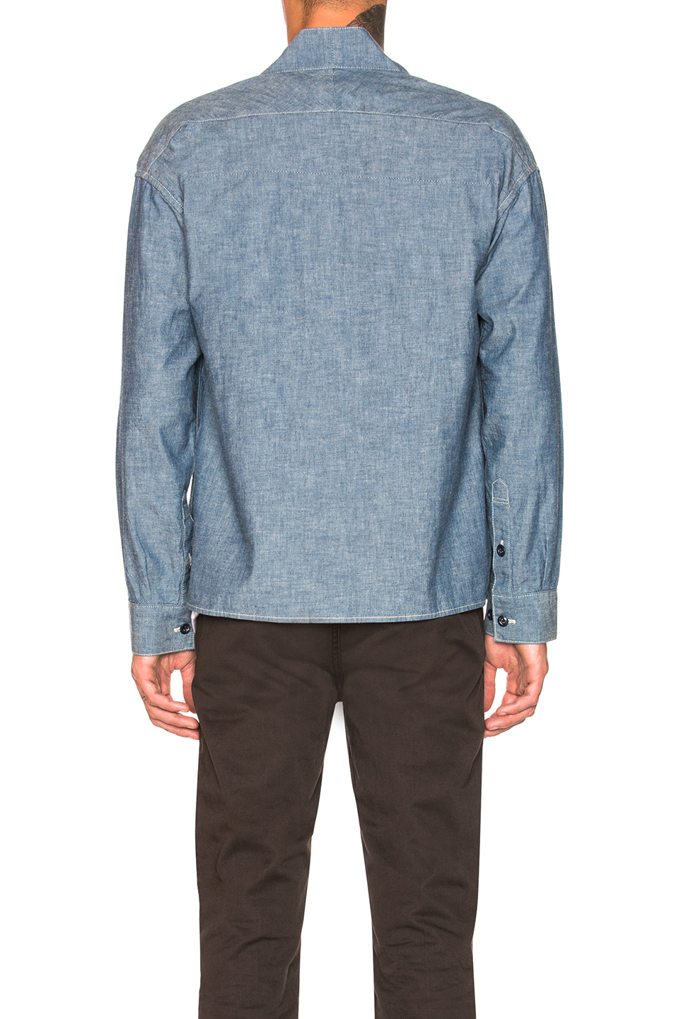 image 4 of visvim lhamo shirt in indigo chambray