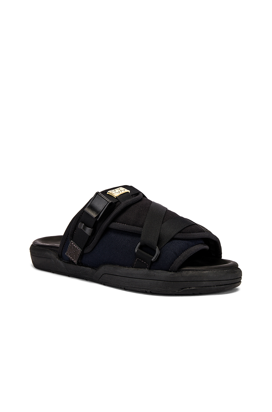 visvim christo 双色拖鞋 – black | fwrd