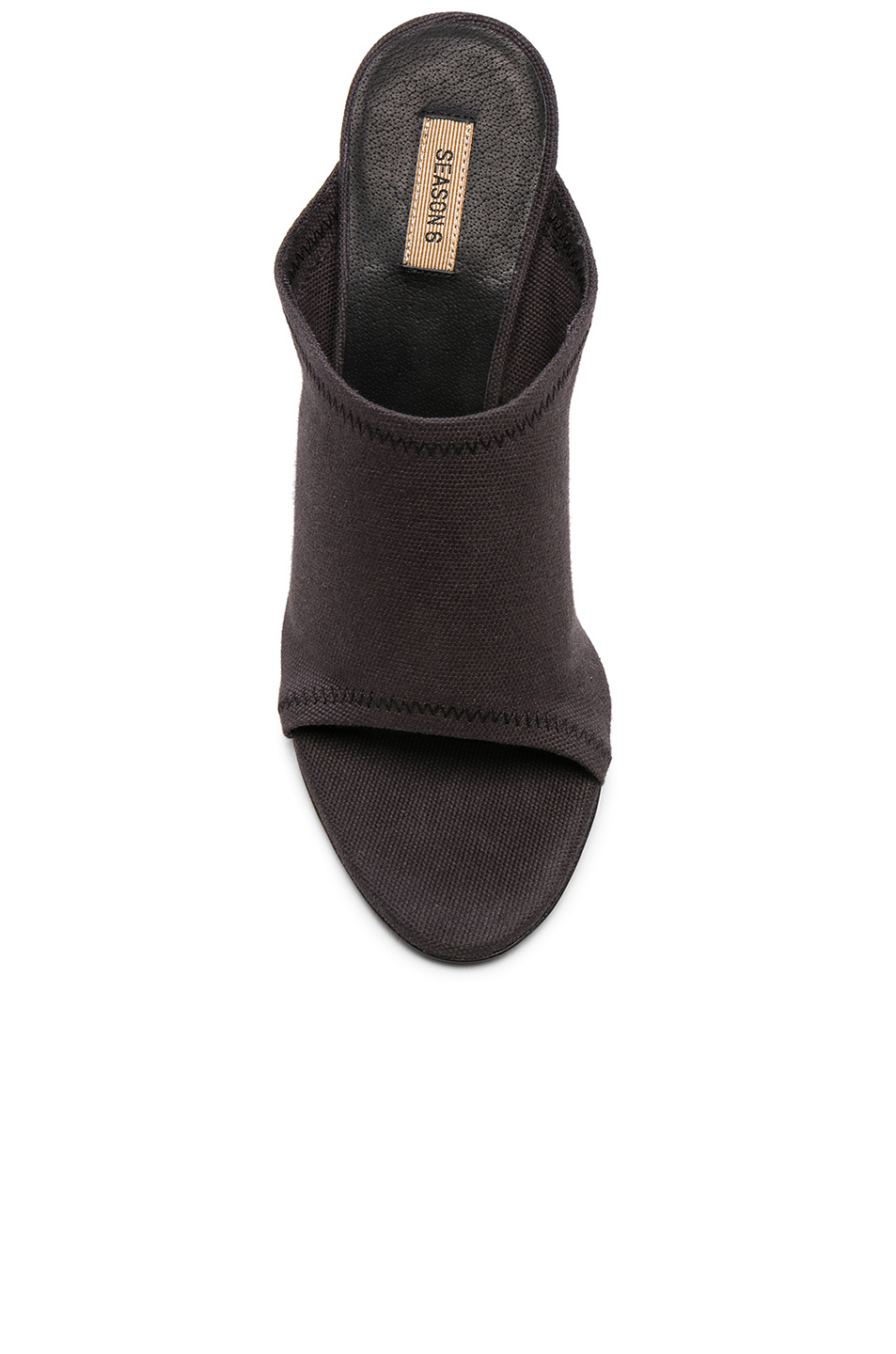 yeezy season 6 canvas 拖鞋 – 铅黑色 | fwrd