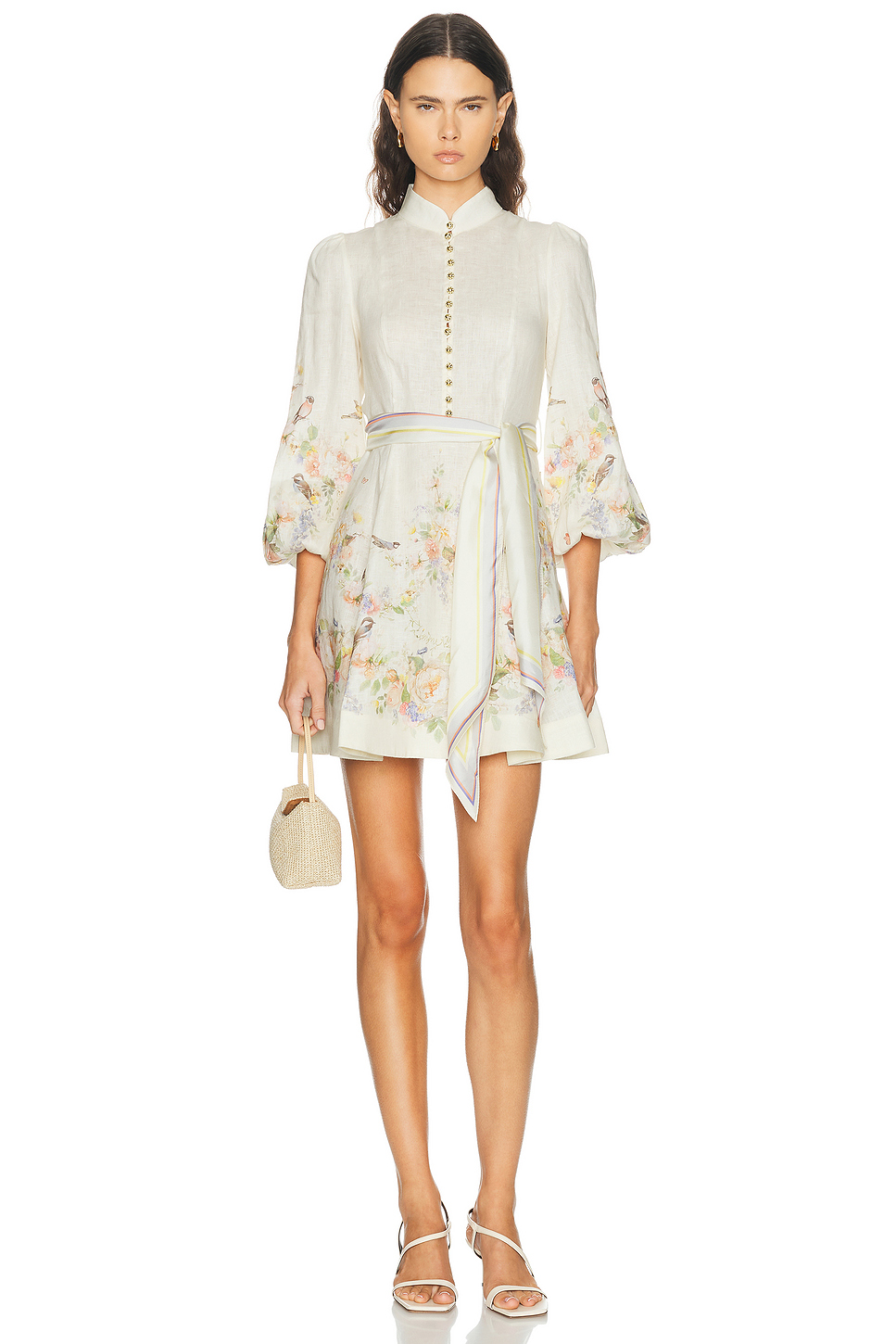 Valiant Linen Mini Shirt Dress with Detachable Belt