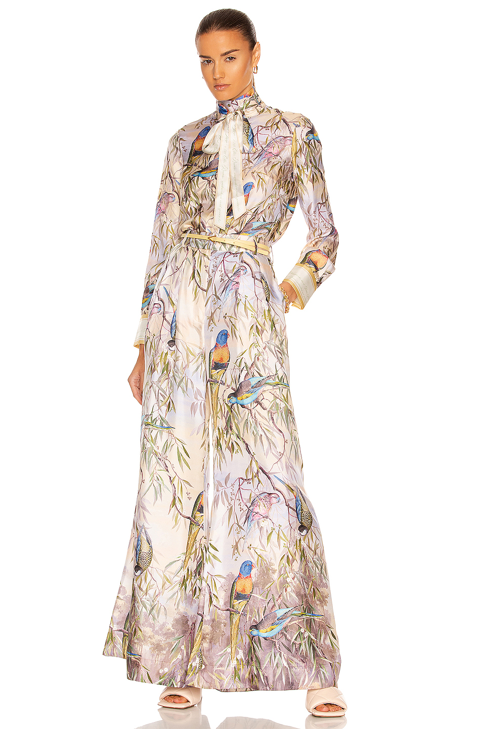 image 4 of zimmermann candescent wide leg pant in parakeets