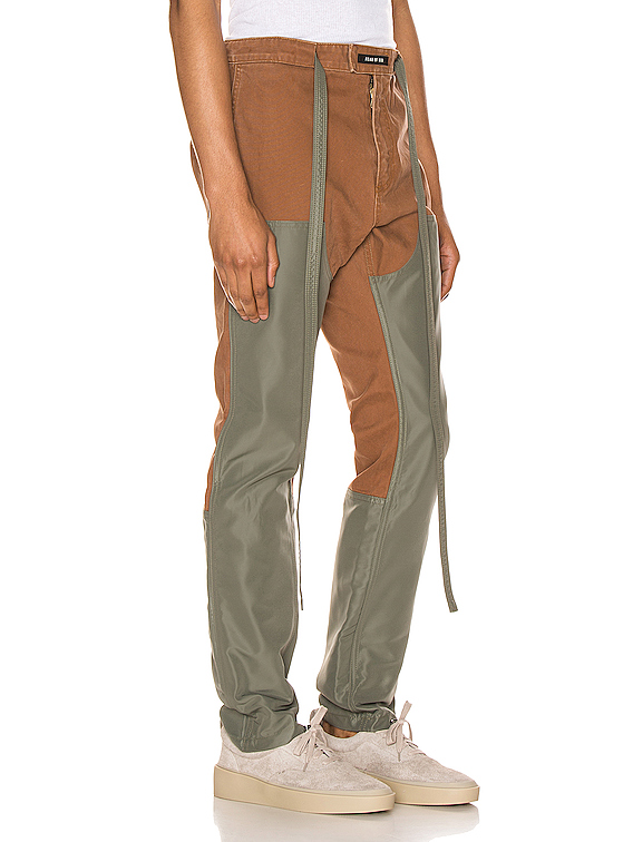 fear of god nylon canvas double front work pant – brick & army
