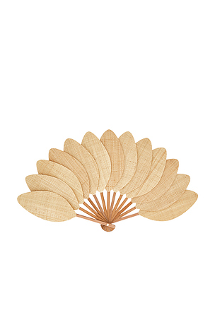 Large Palmette Raffia The Classic Format Fan Eva Ventai