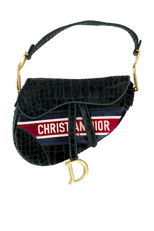 Dior Velvet Crocodile Effect Saddle Bag FWRD Renew AU$ 3,848.52 PRE-OWNED