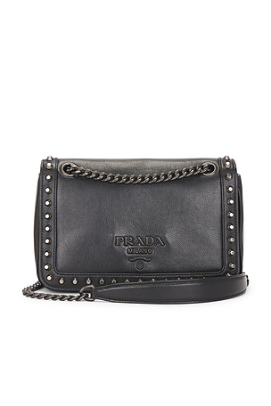 Prada Glace Calfskin Studded Crossbody Bag FWRD Renew AU$ 1,993.54 PRE-OWNED